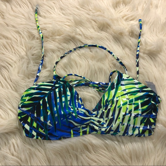 Aerie neon leaf high rise bikini set - Picture 4 of 7